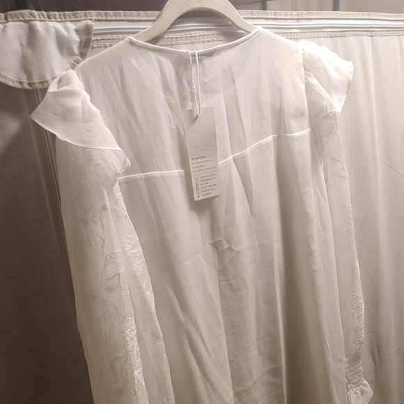 white sheer blouse - Picture 3 of 6
